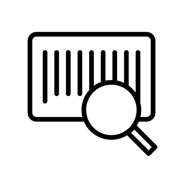 条码线平面矢量图标图片下载