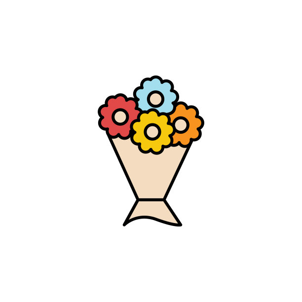 花束，死亡轮廓图标。详细的死亡插图图标。可以用于web, logo，手机应用，UI, UX图片下载