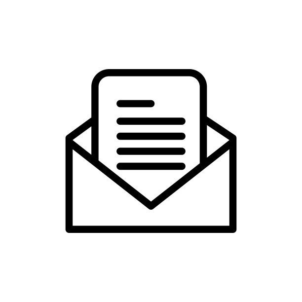 邮件，信封线平面矢量图标图片下载