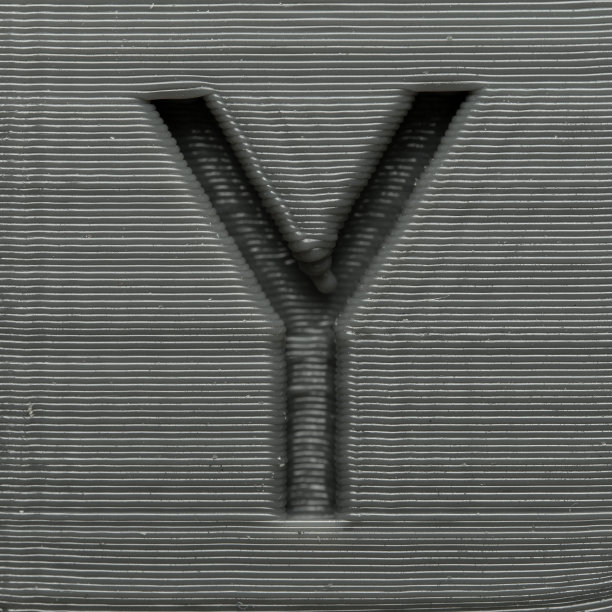 FDM 3D打印轴校准零件的Marco照片。图片下载