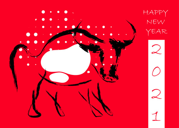 中国新年2021的背景。牛,牛,牛图片下载
