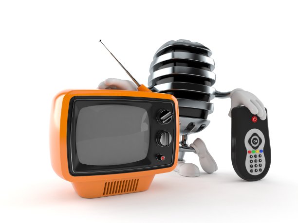 麦克风特性与电视机和遥控器图片下载