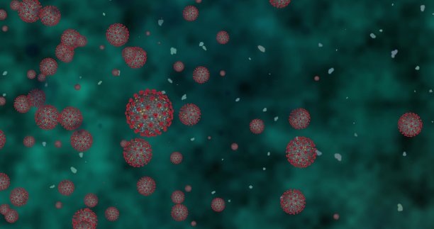 冠状病毒细胞COVID-19传染病。疾病的快速传播。高浓度的冠状病毒。3D渲染3D插图图片下载