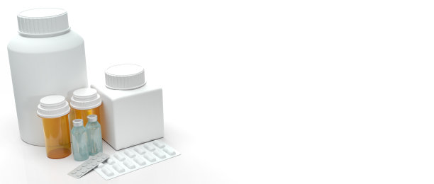 药品药瓶健康内容3d渲染。图片下载