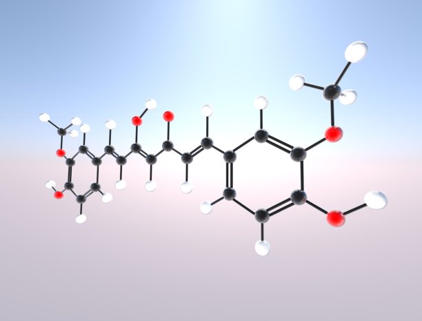 姜黄素球棍模型图片下载