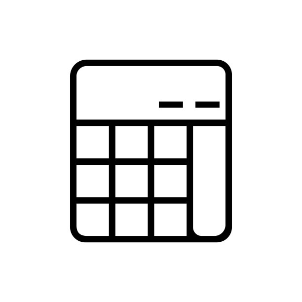 计算器直线平向量图标图片下载