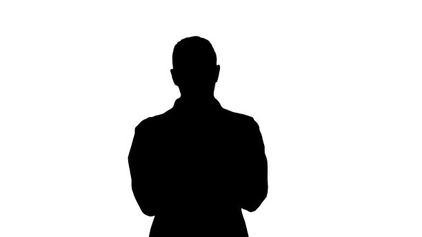 剪影年轻的拉丁医生正在休息和喝咖啡图片下载