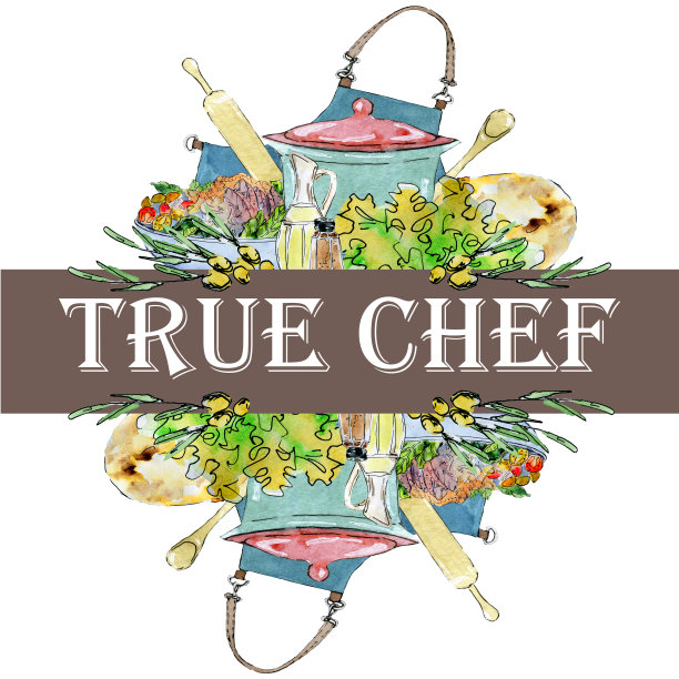 手绘水彩烹饪组成图片下载