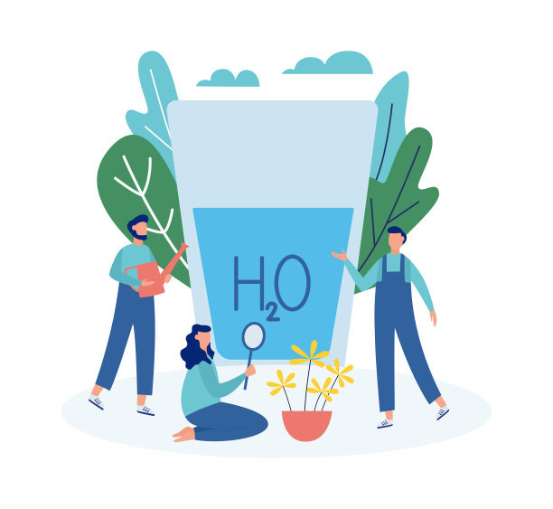 节约水资源的生态问题平媒插图孤立。图片下载