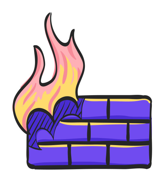 彩绘防火墙图标图片下载