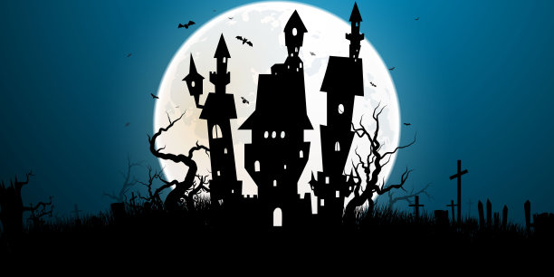 万圣节晚会海报。嘉年华背景概念设计图片下载