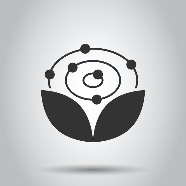 抗氧化剂图标在平面风格。分子矢量图上的白色孤立背景。排毒的业务概念。图片下载