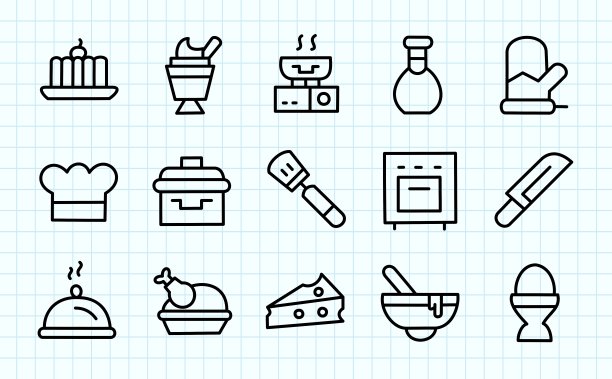 美食涂鸦画图片下载