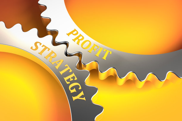 经营理念:战略利润。好的策略会带来利润。齿轮相互配合。比喻。图片下载