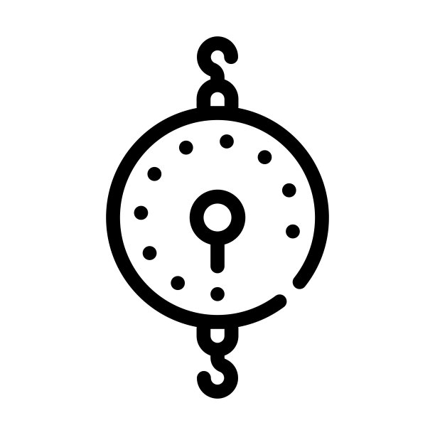 测功机测量设备线图标矢量插图图片下载