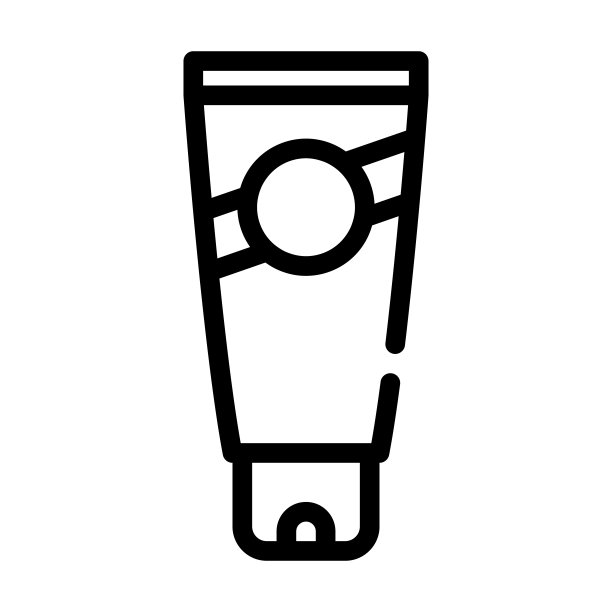 防晒管线图标矢量孤立插图图片下载