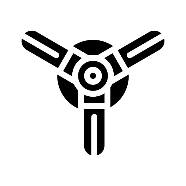 水灌溉喷雾器字形图标矢量插图图片下载