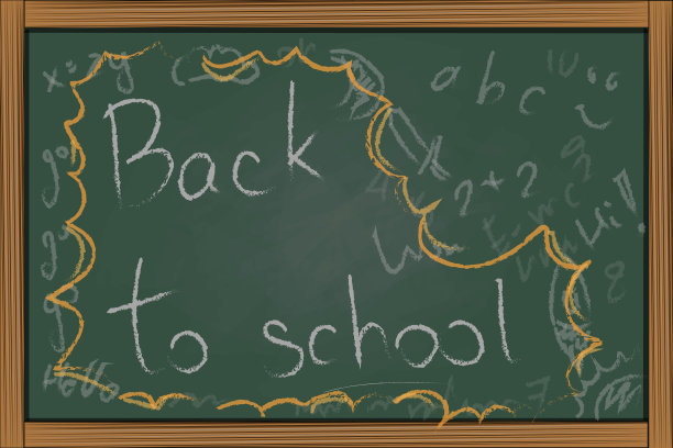 返回学校的黑板素材图片