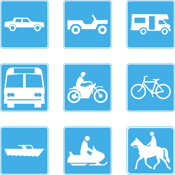 将交通图标设置为蓝色图片下载