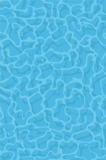 手绘夏季豪华泳池实际热带图片下载