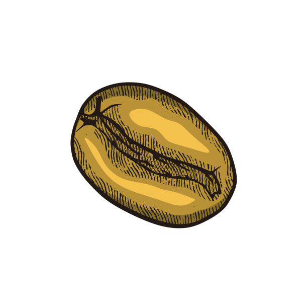 手绘的咖啡豆标志图片下载