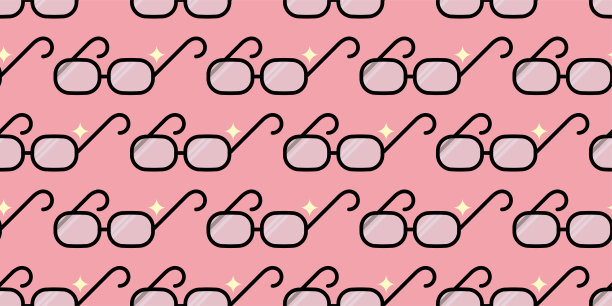 眼镜的插图背景。无缝pattern.Vector。图片下载