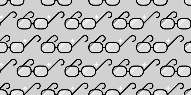 眼镜的插图背景。无缝pattern.Vector。图片下载