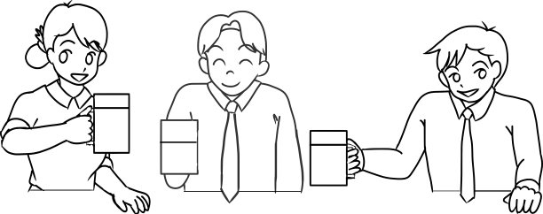 喝酒聚会草图图片下载