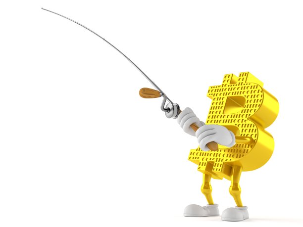 带钓竿的比特币角色图片下载