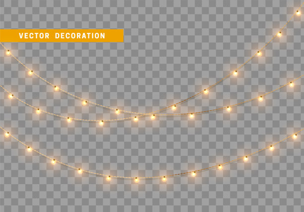 圣诞节装饰孤立在透明的背景。图片下载