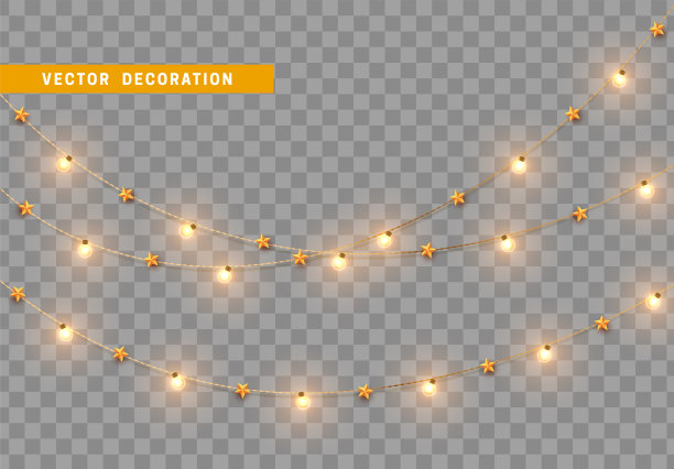 圣诞节装饰孤立在透明的背景。图片下载