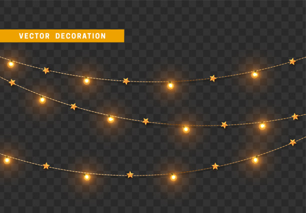 圣诞节装饰孤立在透明的背景。图片下载