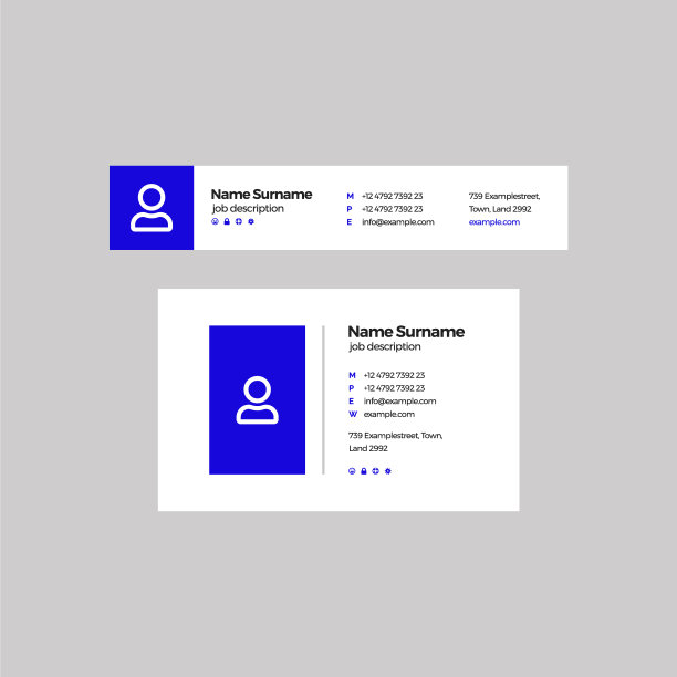 企业电子邮件签名设计蓝色小2图片下载