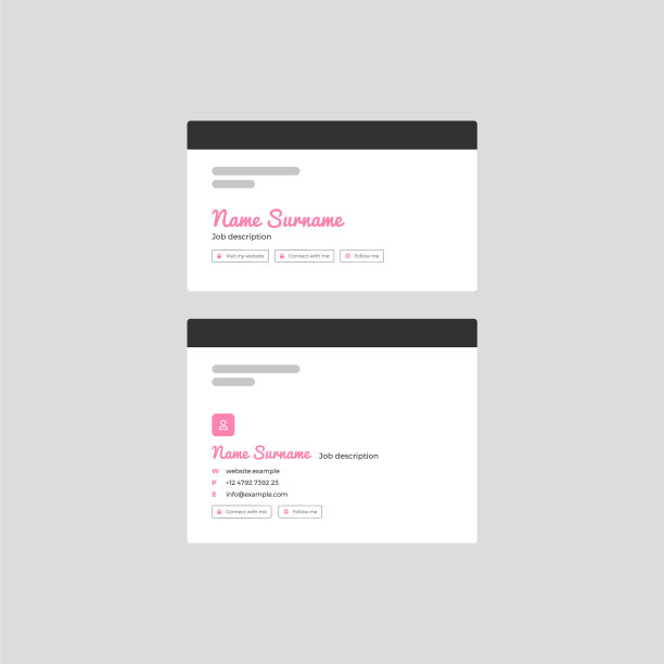 企业电子邮件签名设计粉色美图片下载