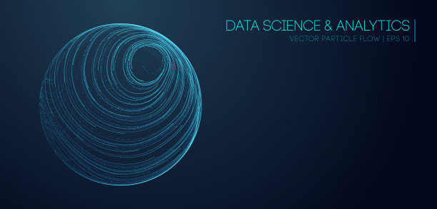 音乐抽象背景蓝色。数据技术抽象未来插画。大数据可视化。每股收益10。图片下载