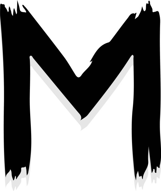 可怕的恐怖标志字母m图片下载
