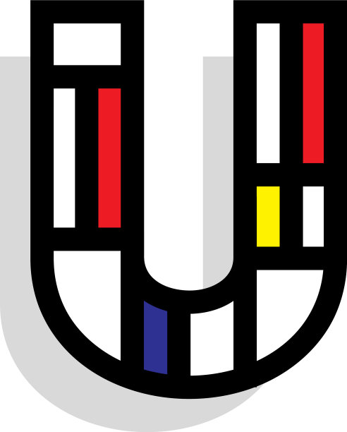 字母蒙德里安复古设计u图片下载