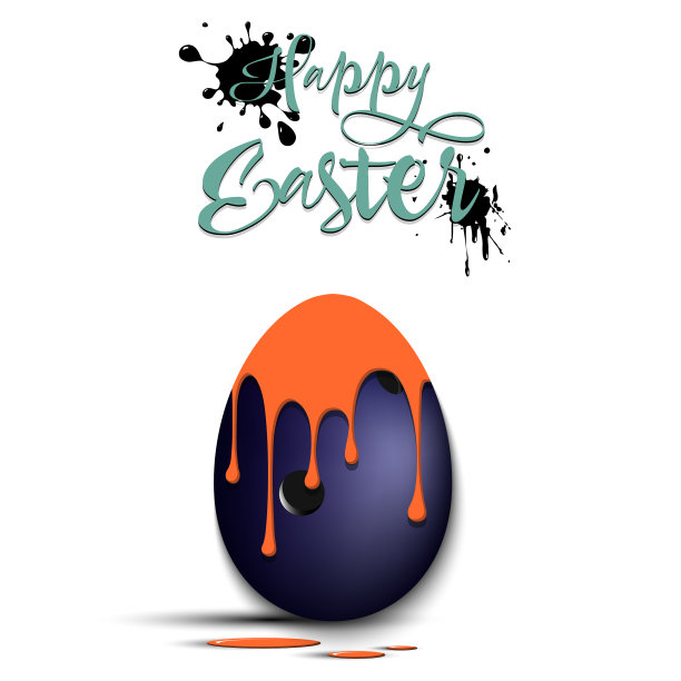 装饰成保龄球形状的复活节彩蛋图片下载