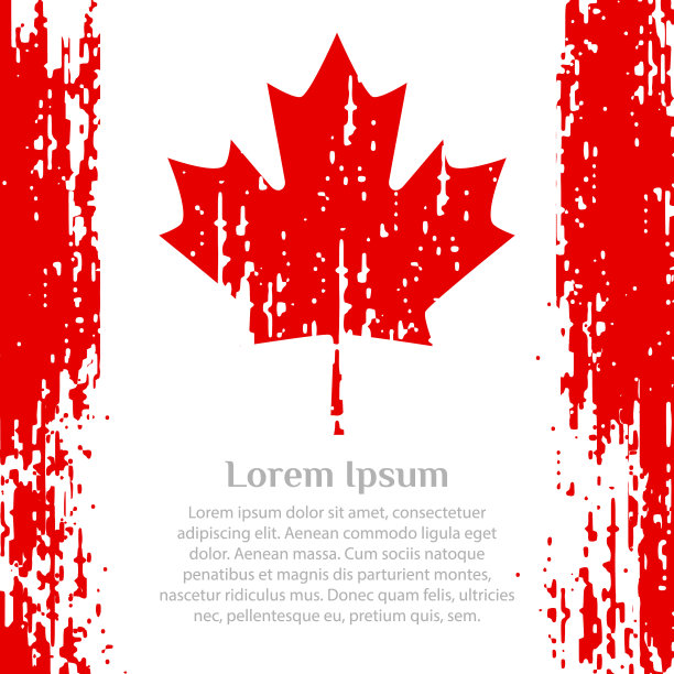 广场旗帜老国旗加拿大风格图片下载