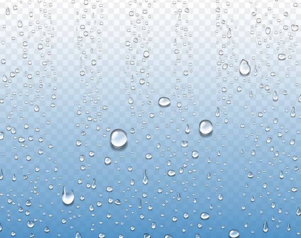 雨滴落在玻璃上，落在透明的窗户上图片下载