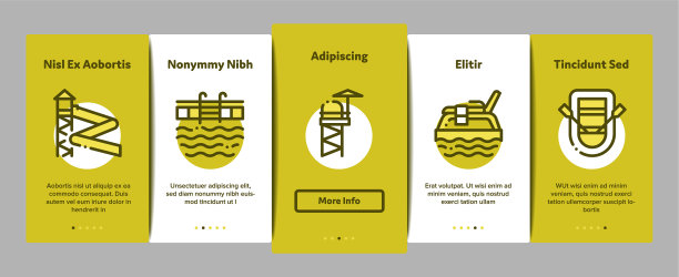 水上乐园吸引人的元素图标图片下载