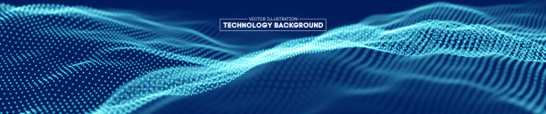 抽象的技术背景。网络技术有线网络未来的浪潮。人工智能矢量图。图片下载