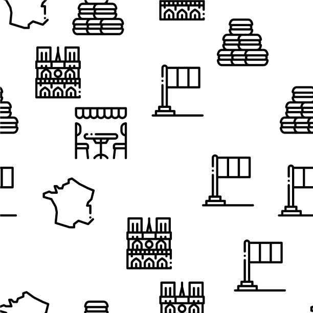 法国乡村旅行无缝模式图片下载