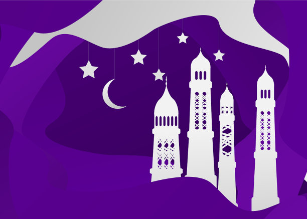 斋月卡里姆卡复古纸横幅图片下载