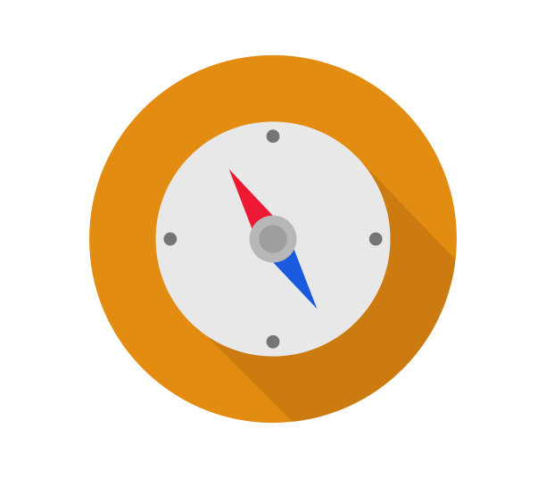 指南针图标在白色背景图片下载