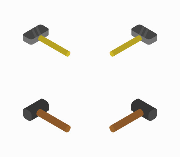 锤子图标在白色的背景图片下载