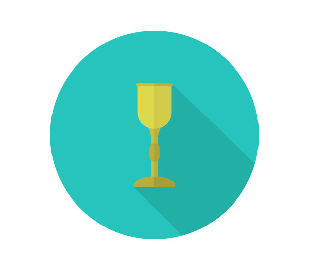 基督教杯图标在白色的背景图片下载