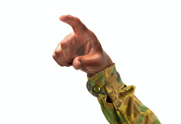 士兵用食指指着图片下载