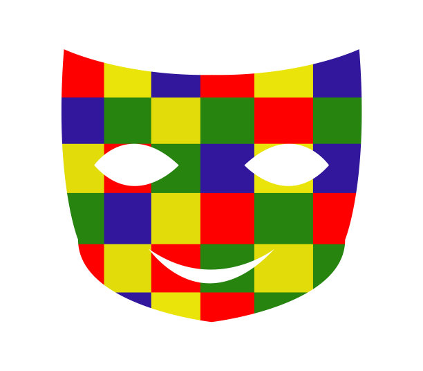 嘉年华面具图标在白色的背景图片下载