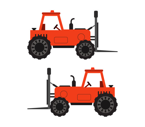 叉车图标在白色背景图片下载